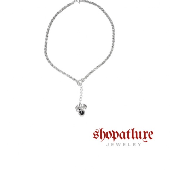 Sterling Silver Dragon Lariat Necklace - Picture 2 of 2